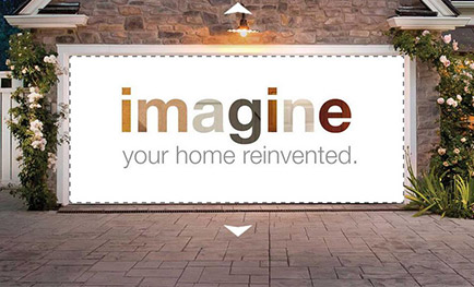 Clopay Imagine Logo on Front of Garage Door