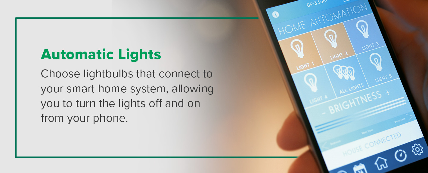 Mobile app controlling lights